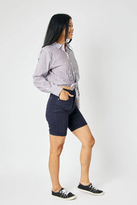 Judy Blue - High Waist Garment Dyed Bermuda Shorts