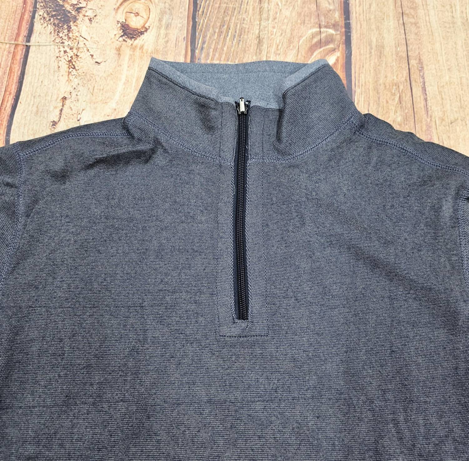 F/X Fusion Men's Long Sleeve 1/4 Zip Top in navy - men's long sleeve top - alternate view