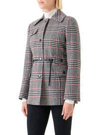 Akris Punto - Glen Plaid Wool Tweed Belted Jacket