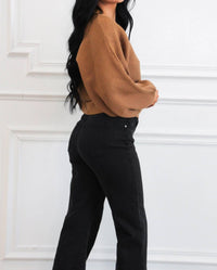 Zenana - Boat Neck Balloon Sleeve Sweater