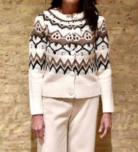 Tribal - Long Sleeve Button Front Sweater Cardigan