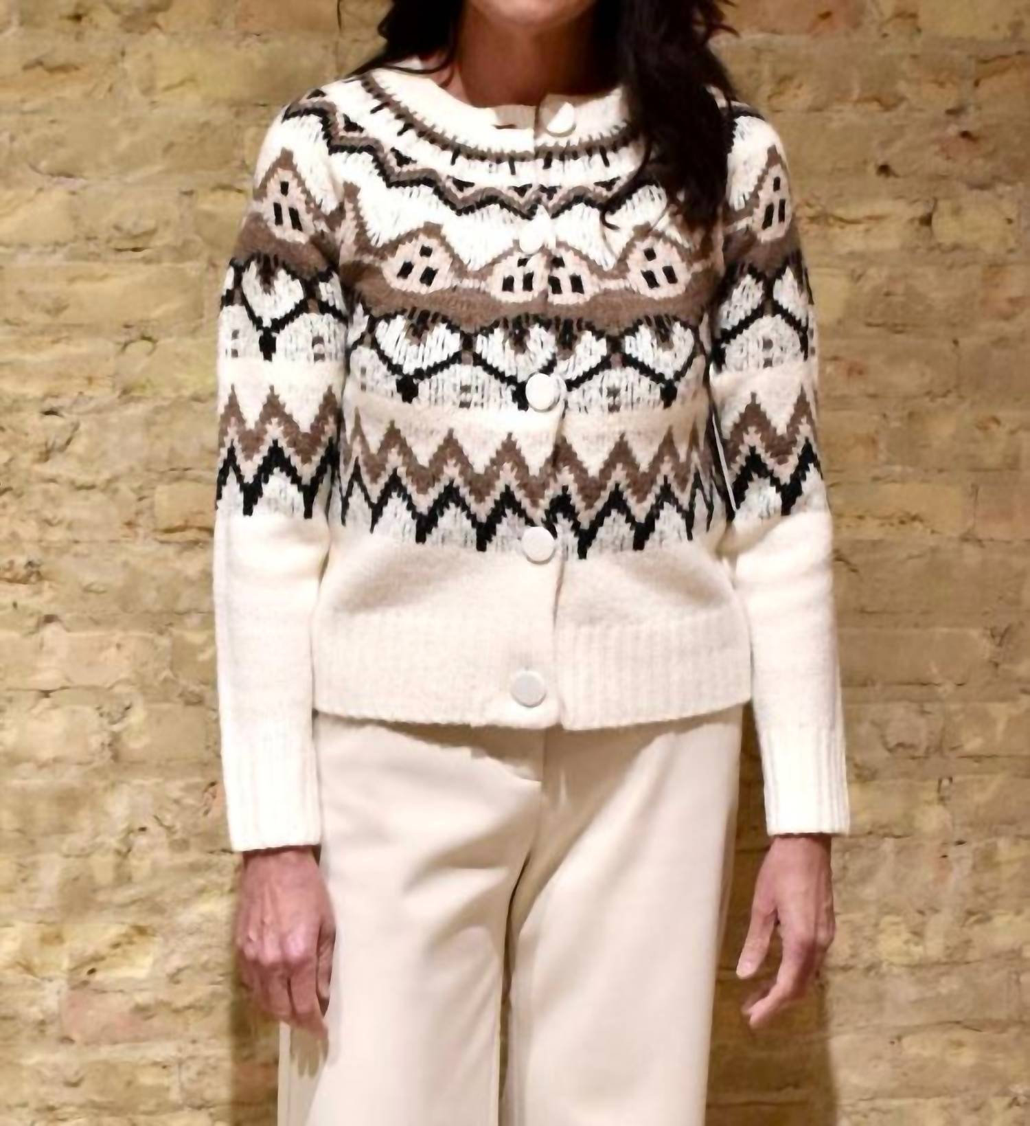 Tribal - Long Sleeve Button Front Sweater Cardigan