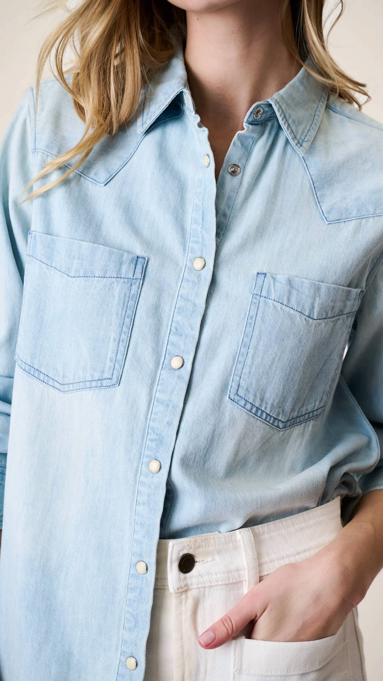 Marea - Denim Western Shirt