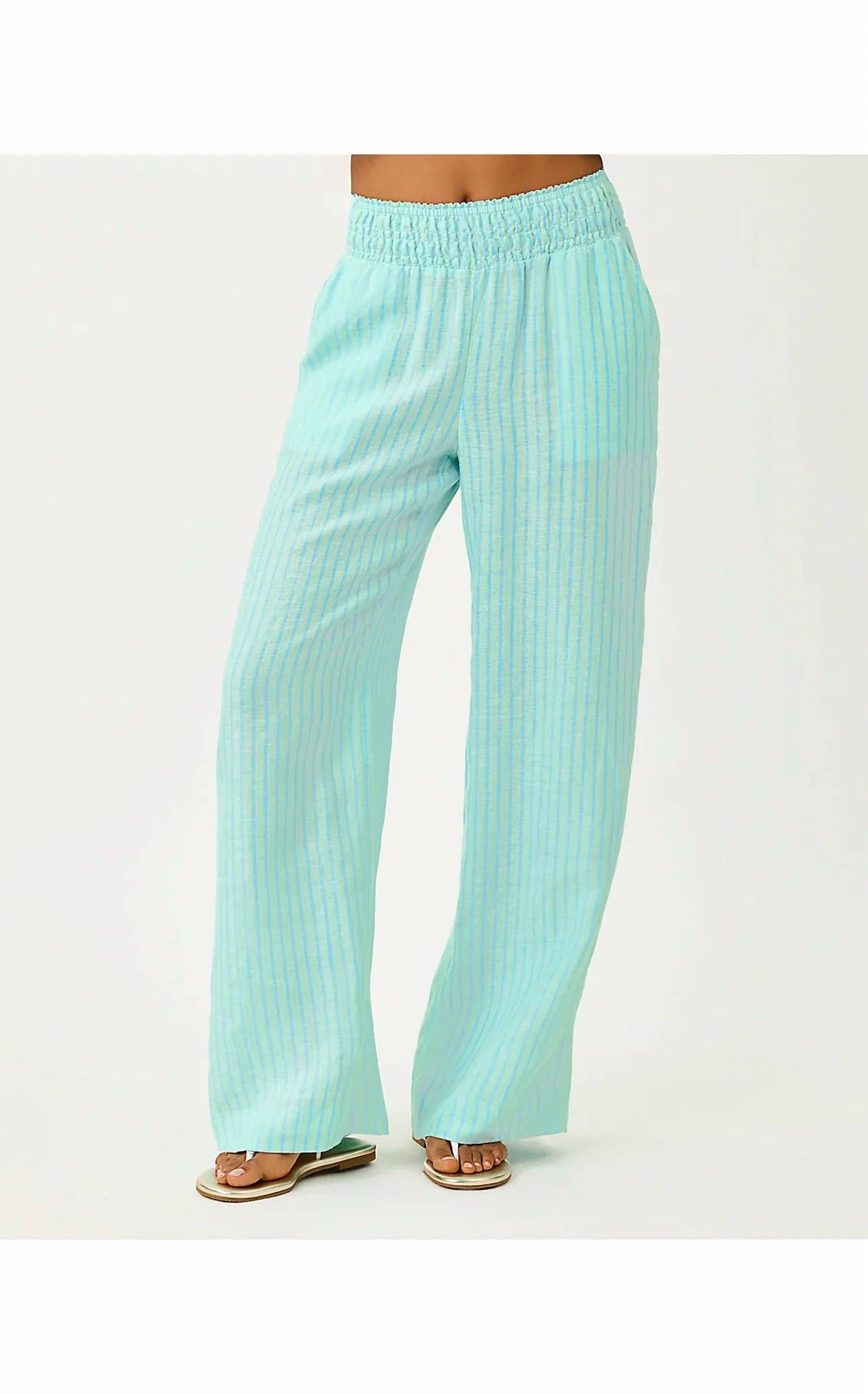 Lilly Pulitzer - Mirabella High Rise Linen Palazzo Pant