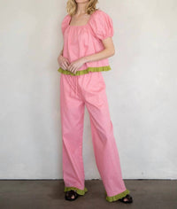 Things Between Women's Isadora Pants in pink thyme - women's pants - view 4