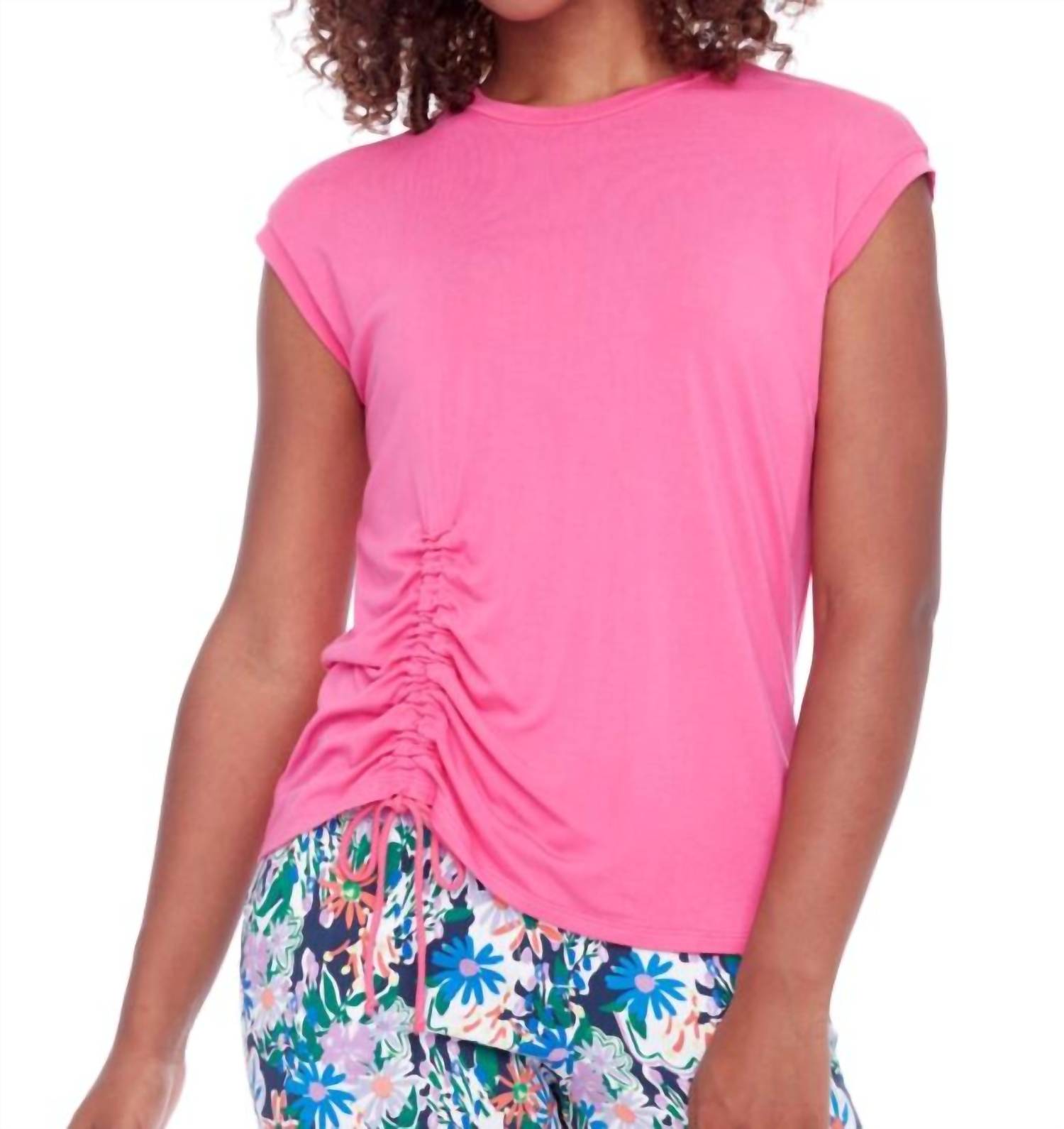 I Love Tyler Madison Cap Sleeve Top With String in fuchsia - women's shirt