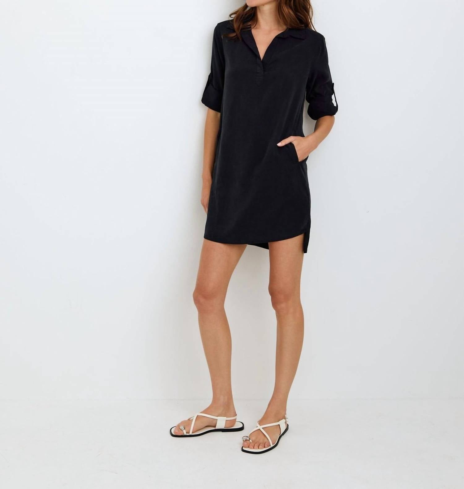 Bella Dahl - Long Sleeve A-Line Shirt Dress