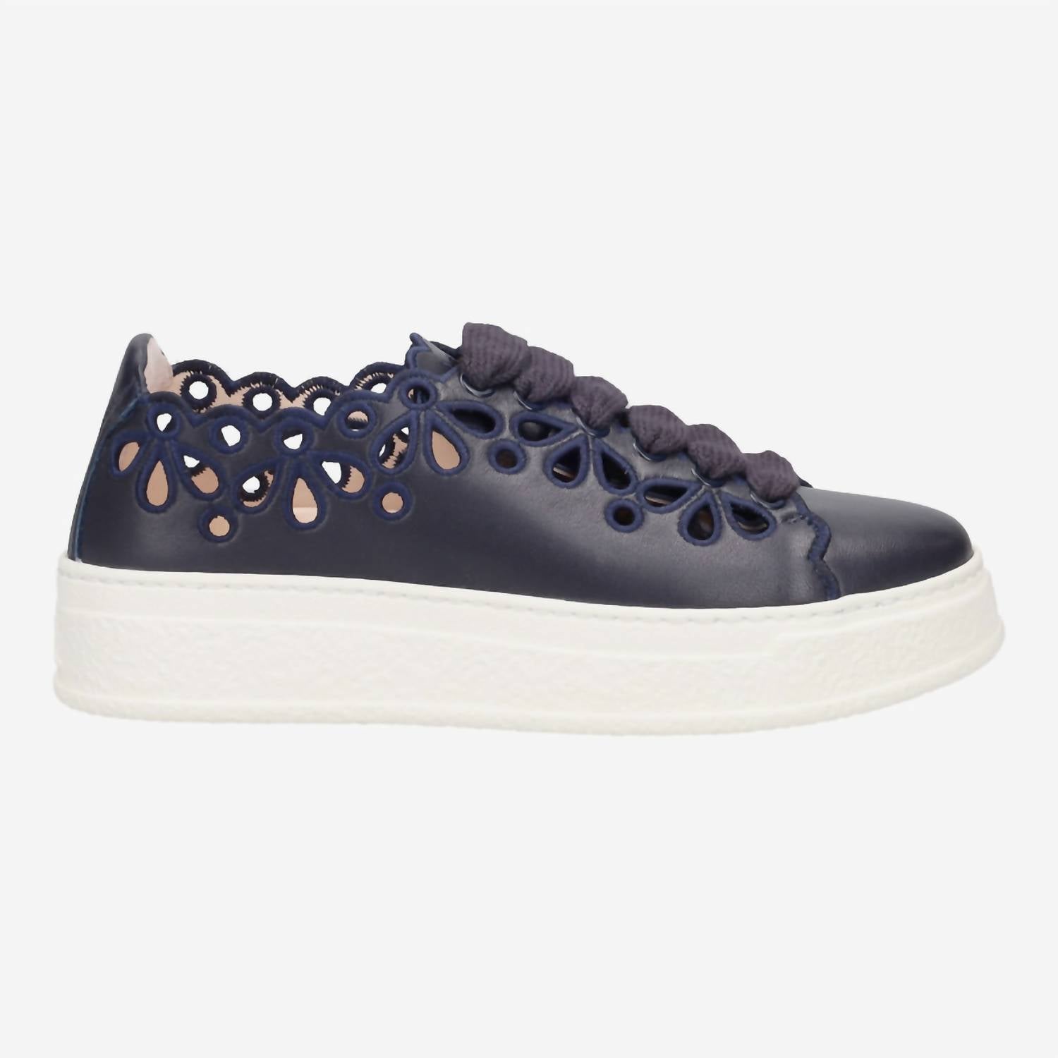 AGL Women's Floral Sneaker in night milk navy - women's sneaker