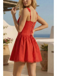 Klesis - Ciara Lace Edge Corset Flared Mini Dress