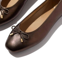 Fitflop - Women's Delicato Bow Soft Leather Ballet Flats