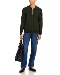 NN07 SERGIO ZIP POLO in dark army - men's shirt