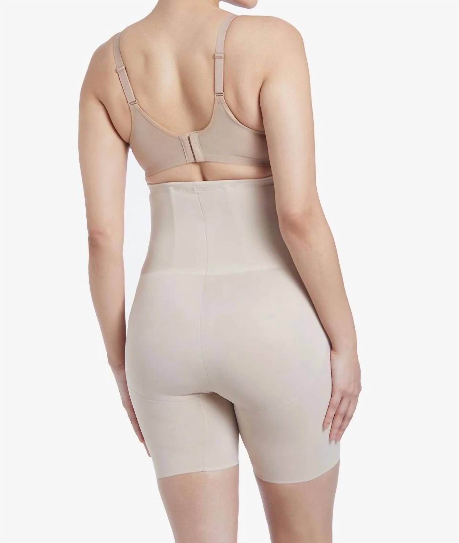 Miraclesuit Shape Away Hi-waist Thigh Slimmer in nude - women's shorts - alternate view