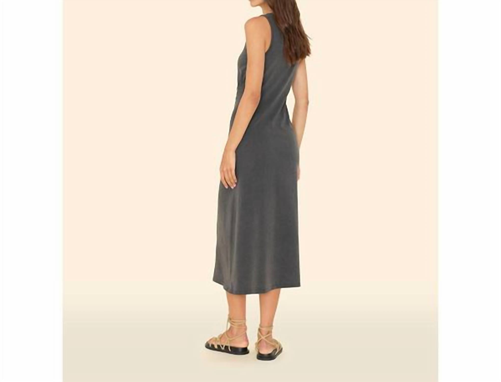 XIRENA Noella Dress in vintage black - women's dress - detail view