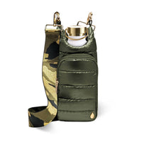 WanderFull Women's Hydrobag Handle Purse With Camo Crossbody Strap in army green - women's bag - detail view