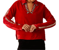 Alix Of Bohemia - Dylan Ruby Velvet Tunic Top