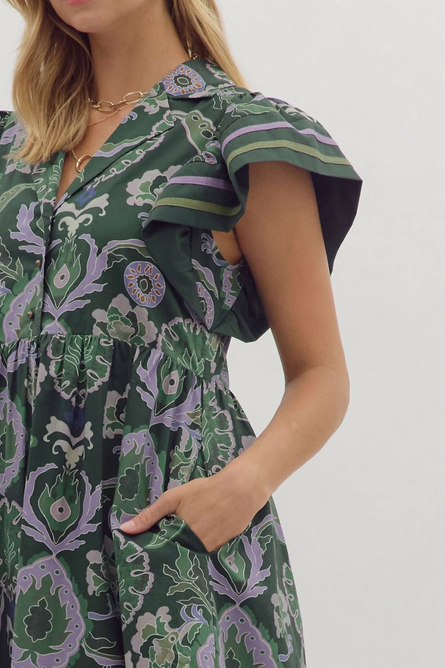 Entro - Printed Midi Dress