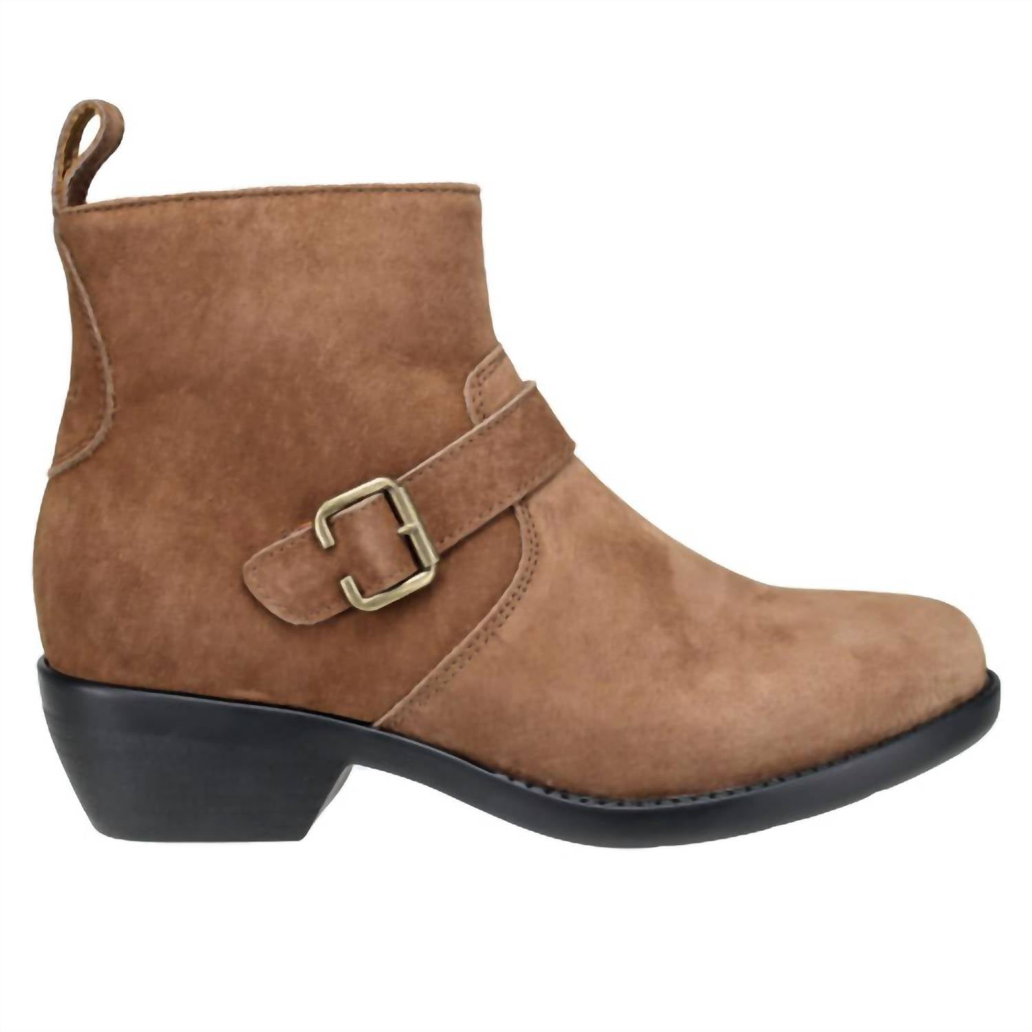 PROPET Women's Memphis Bootie in bison brown - women's shoe - detail view