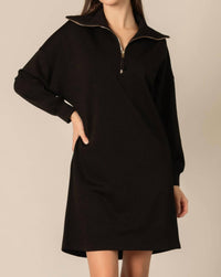 Before You Collection - Quarter Zip Sweatshirt Dress
