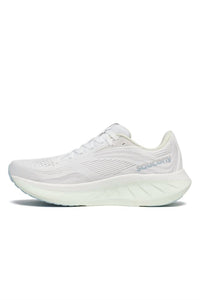 SAUCONY Women's Ride 18 Running Shoes in white lettuce 1 - women's shoe - alternate view