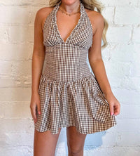 Sky To Moon - Check me Out Halter Dress
