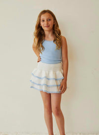 Theme - Kids Gemma Satin Mini Skirt