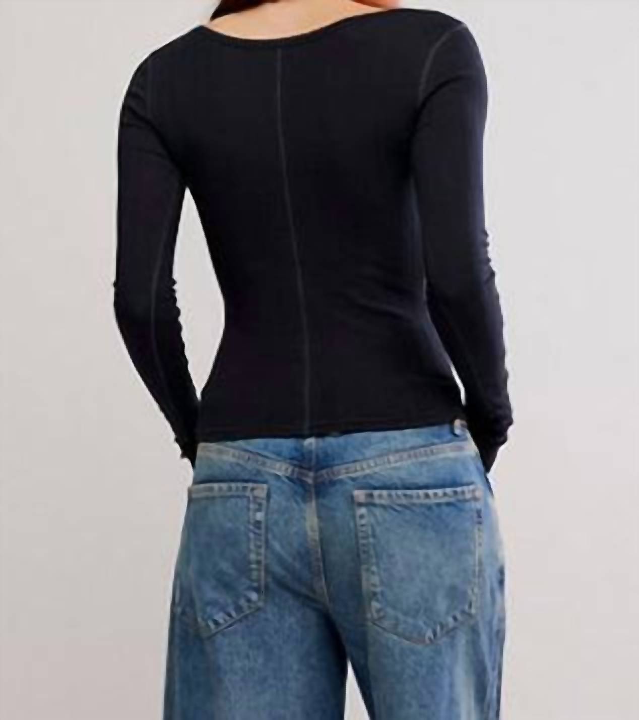 Free People - End Game Pointelle Long Sleeve Top