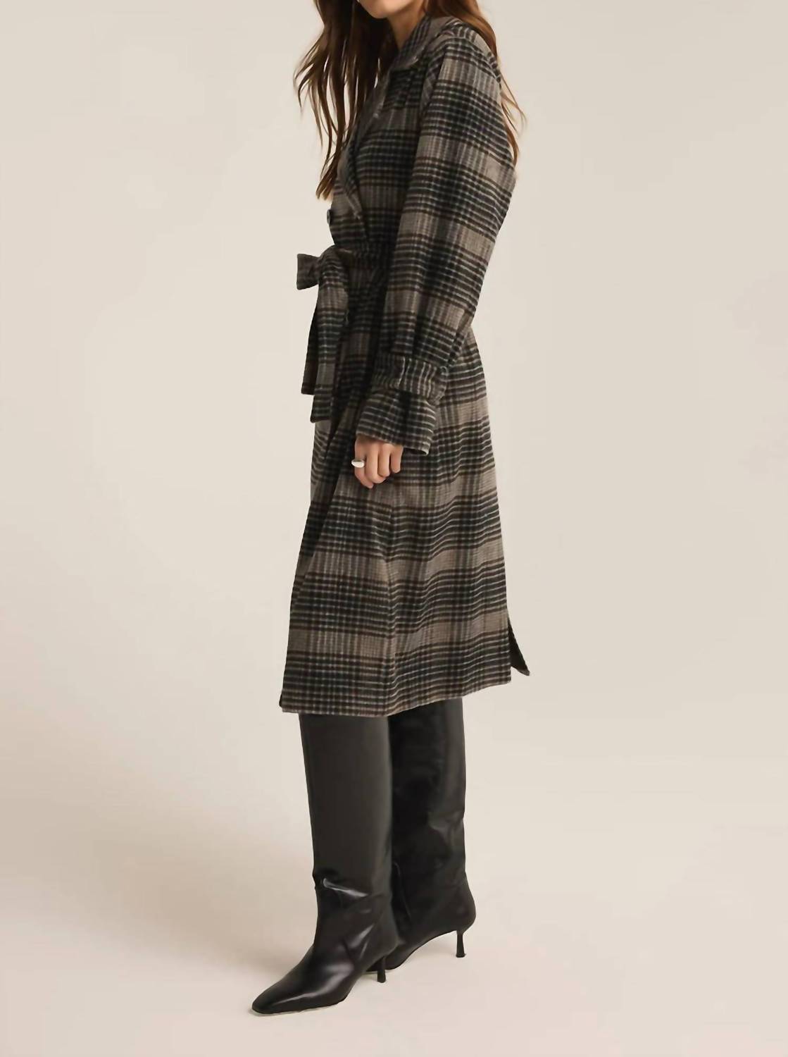 Z Supply - Women's Jackie Plaid Trench Coat