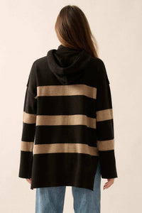 Promesa - Nantucket Sound Striped Mock-neck Hoodie