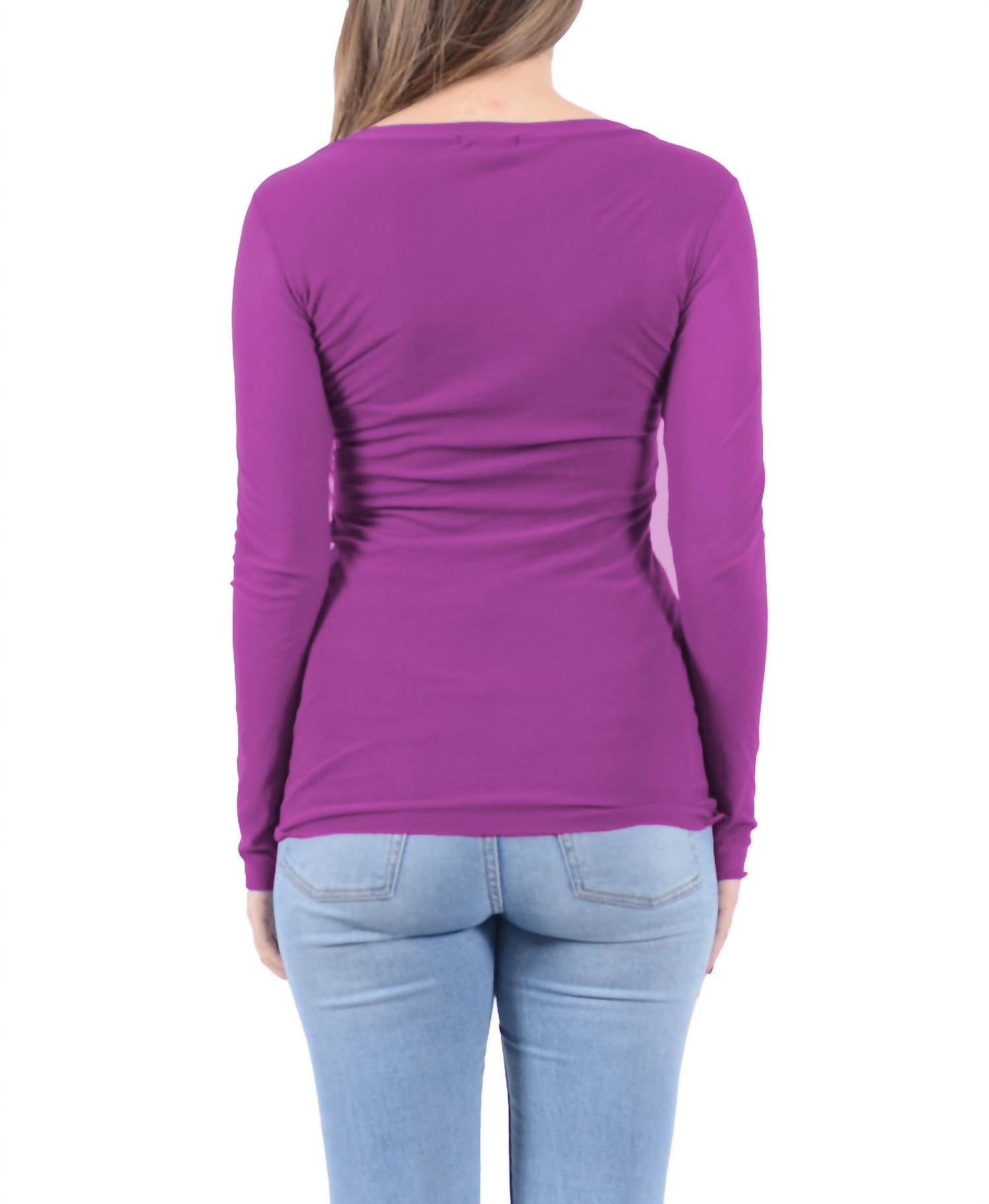 Petit Pois By Viviana G - Scoop Neck Long Sleeve Mesh Tee