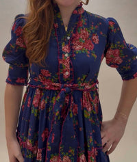 Farylina - Floral Garden Party Midi Dress