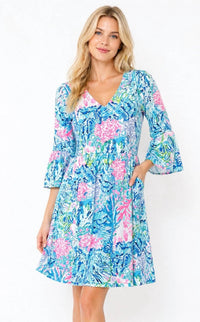Lilly Pulitzer - Jannine V-neck 3/4 Sleeve Dress