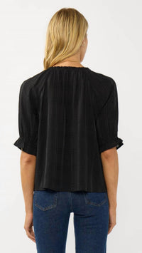 Lovestitch - Elbow Sleeve Button Down Blouse
