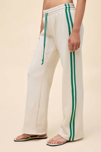 DAYDREAMER Solid Track Pant in white - women's pants - detail view
