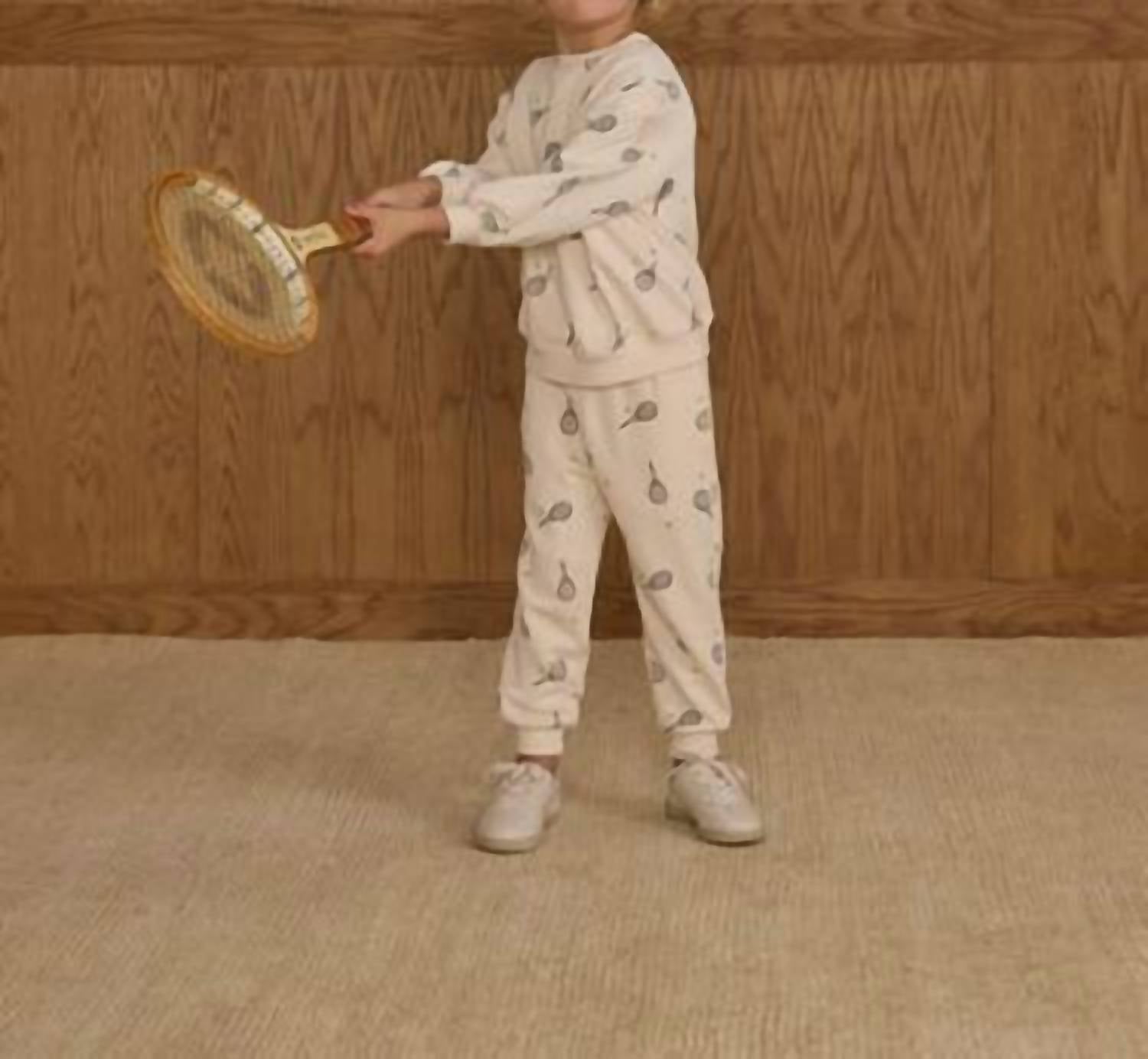 Rylee + Cru Relaxed Sweatshirt And Jogger Set in tennis - item - detail view