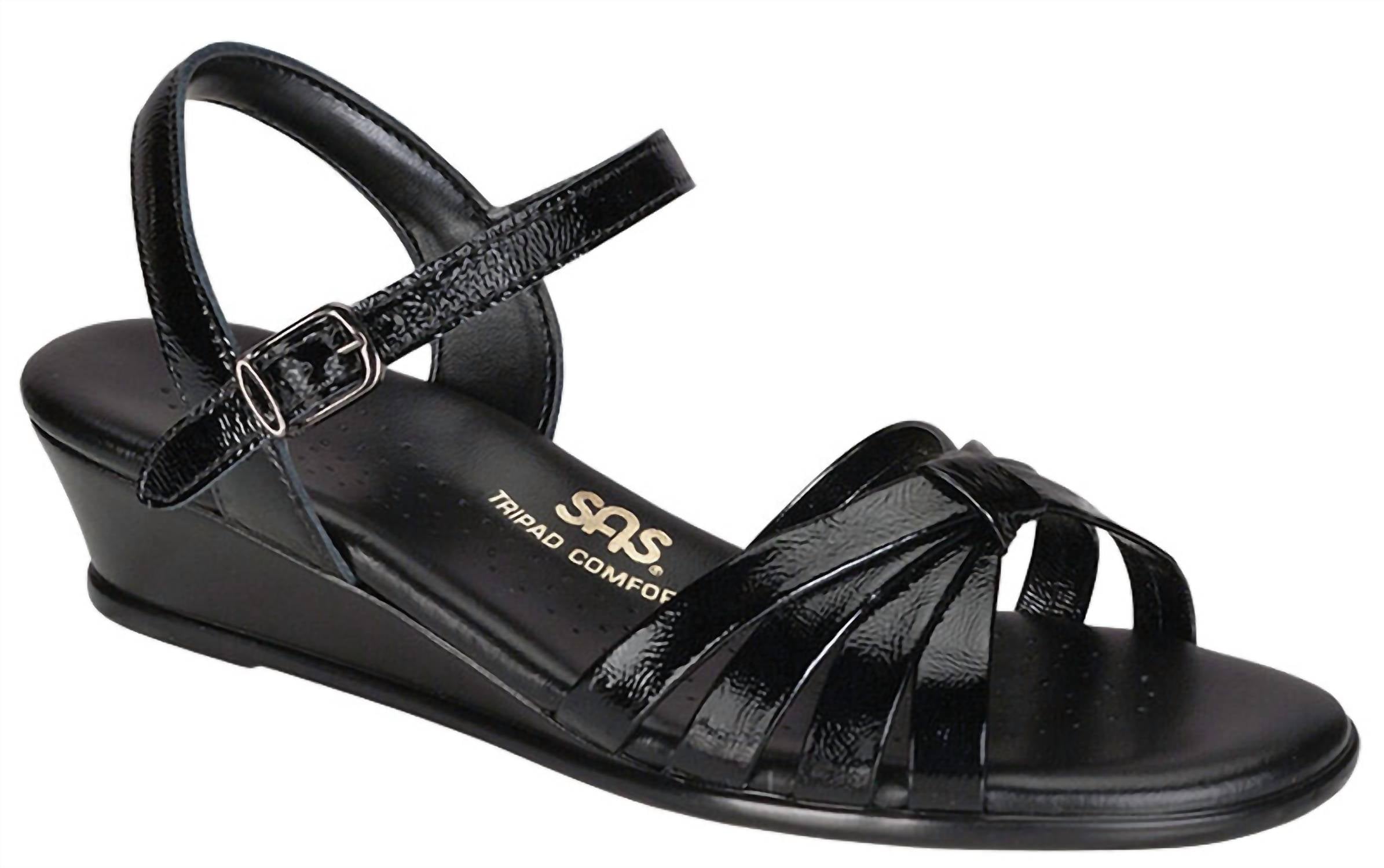 Sas - Women's Strippy Quarter Strap Wedge Sandal