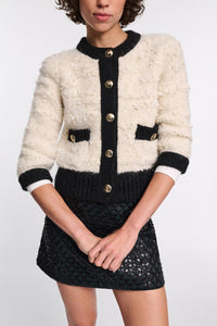 DOROTHEE SCHUMACHER Delightful Sparkle Cardigan in cream - women's cardigan