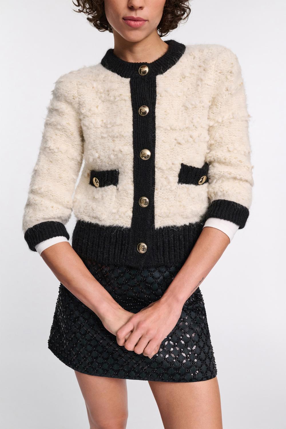 DOROTHEE SCHUMACHER Delightful Sparkle Cardigan in cream - women's cardigan