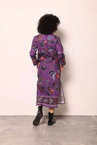 maude vivante Eliza Midi Dress in purple sparkle - women's dress - view 4
