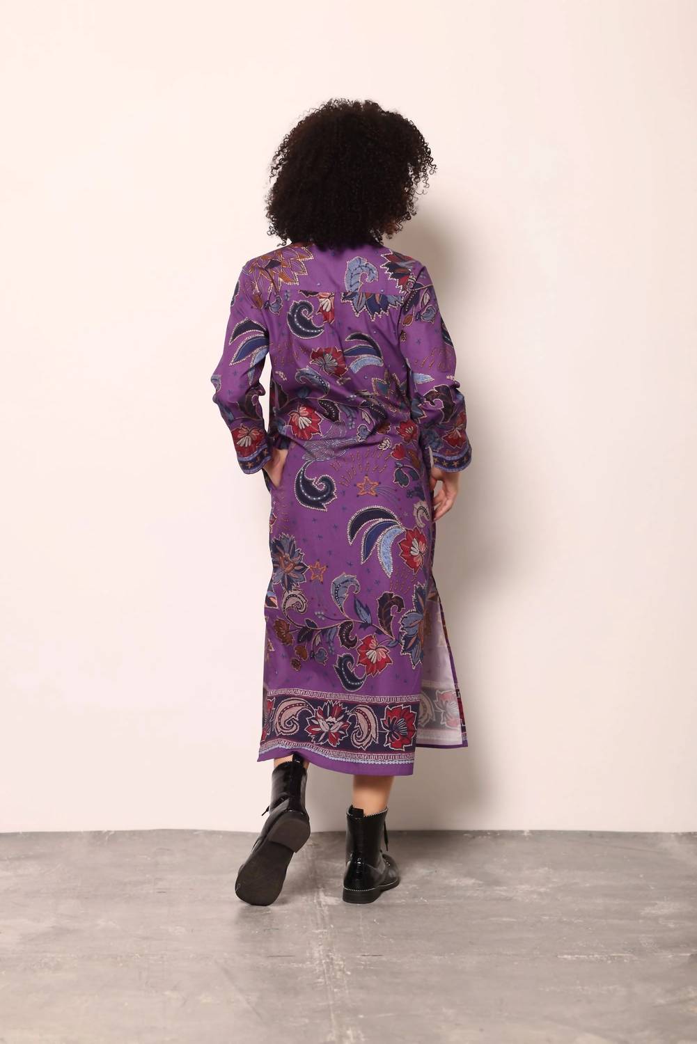 maude vivante Eliza Midi Dress in purple sparkle - women's dress - view 4