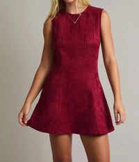 Le Lis - Sueded Scarlet Mini Dress