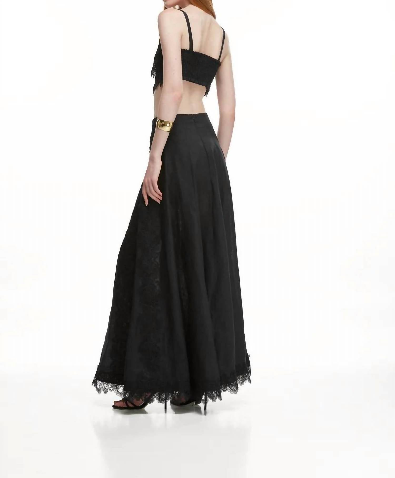WAIMARI Resplandor Maxi Skirt in black - women's skirt - detail view