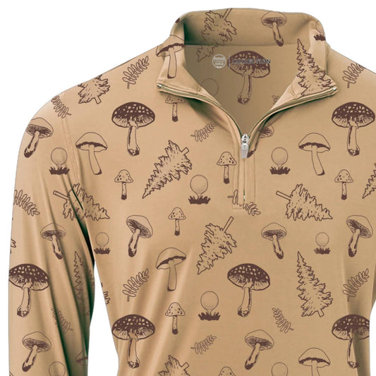 Swingjuice - Men's Golf Mushrooms Quarter Zip Sweatshirt