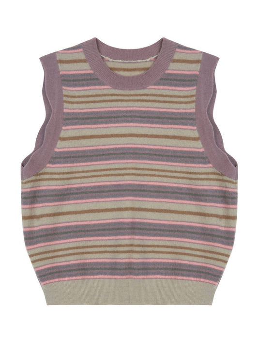 Kids Striped Knitted Vest