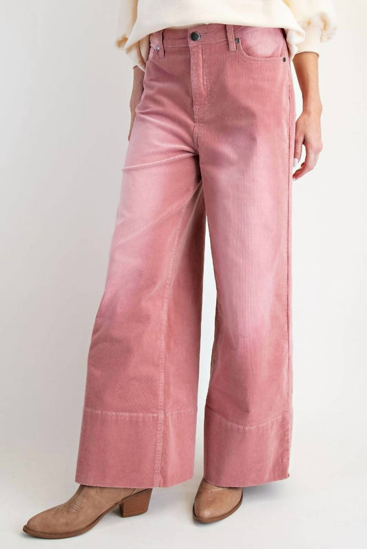 Easel - Stretch Baby Corduroy Wide Leg Pants