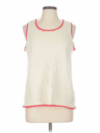 CHARLIE B sleeveless sweater in natural - women's sweater - detail view