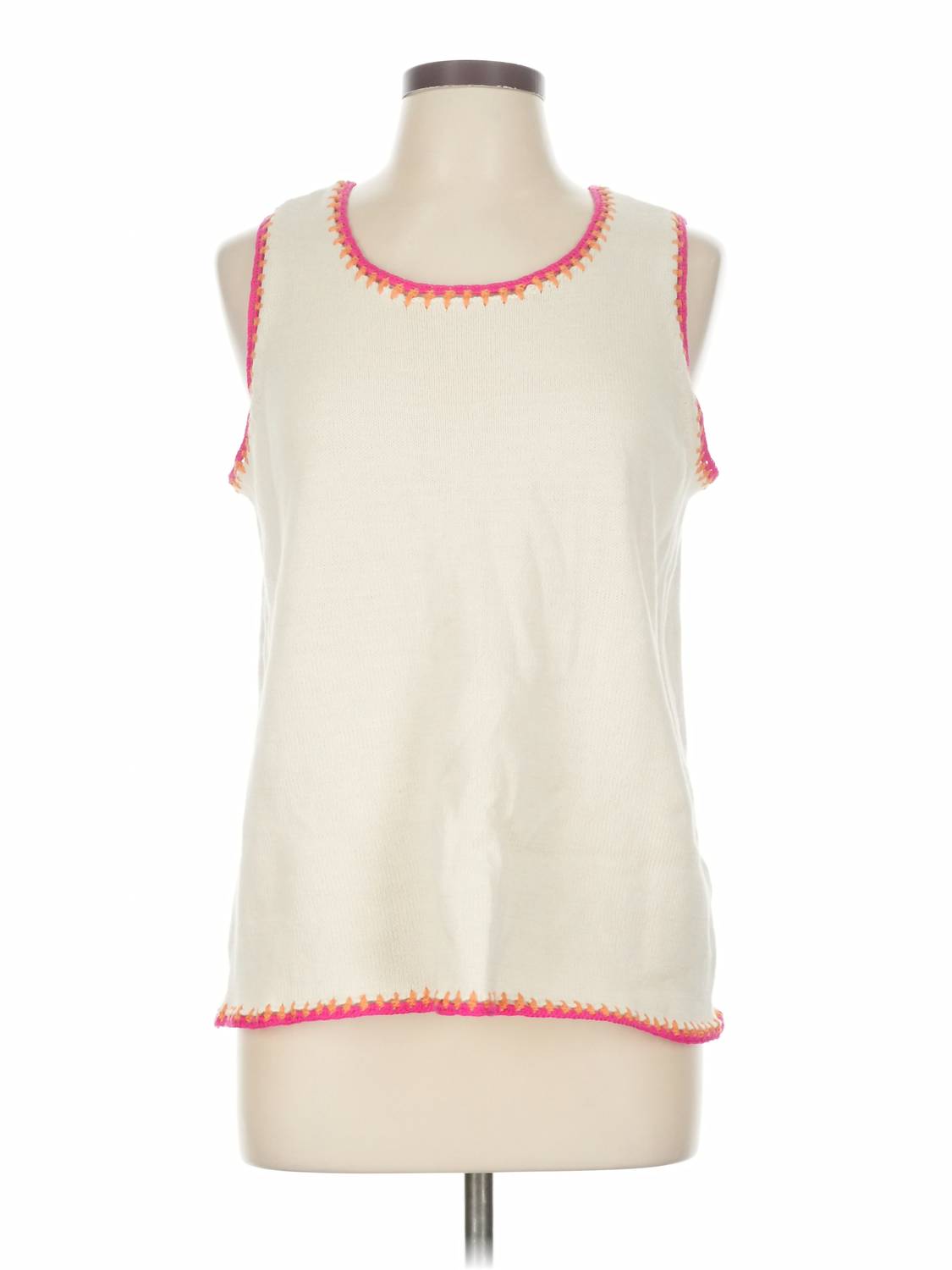 CHARLIE B sleeveless sweater in natural - women's sweater - detail view