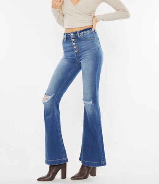 Kancan - Dixie Ultra High Rise Flare Petite Jeans