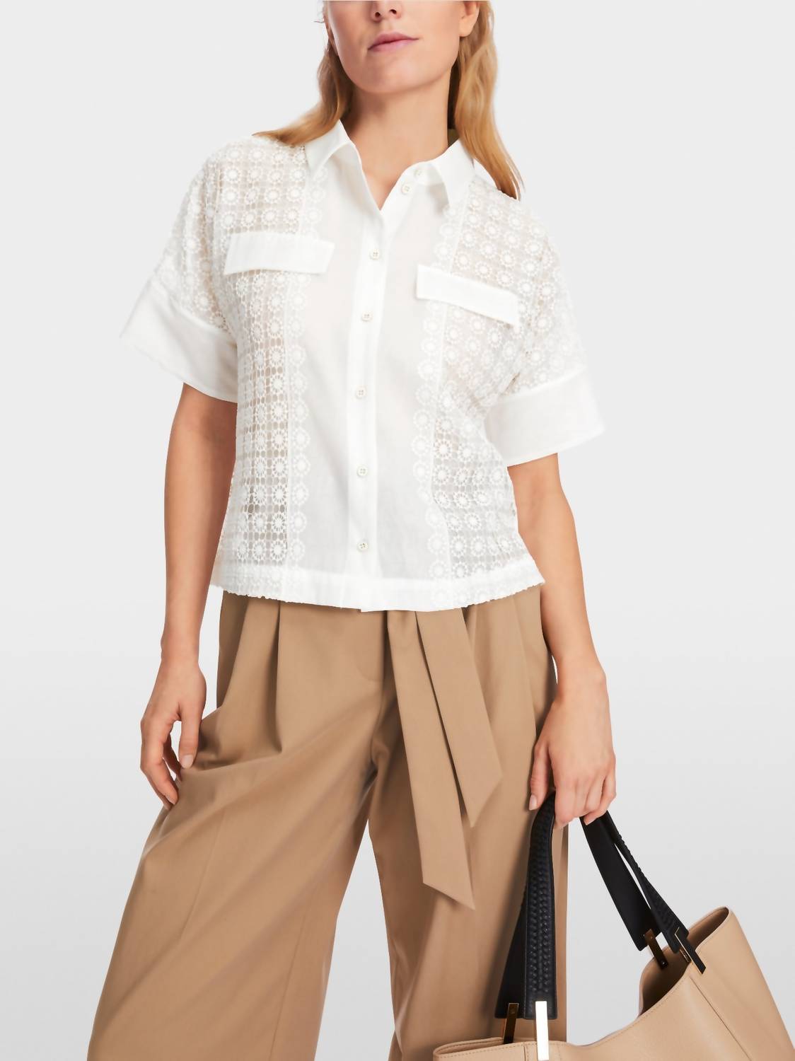 Marc Cain - Lace Blouse In Boxy Cut