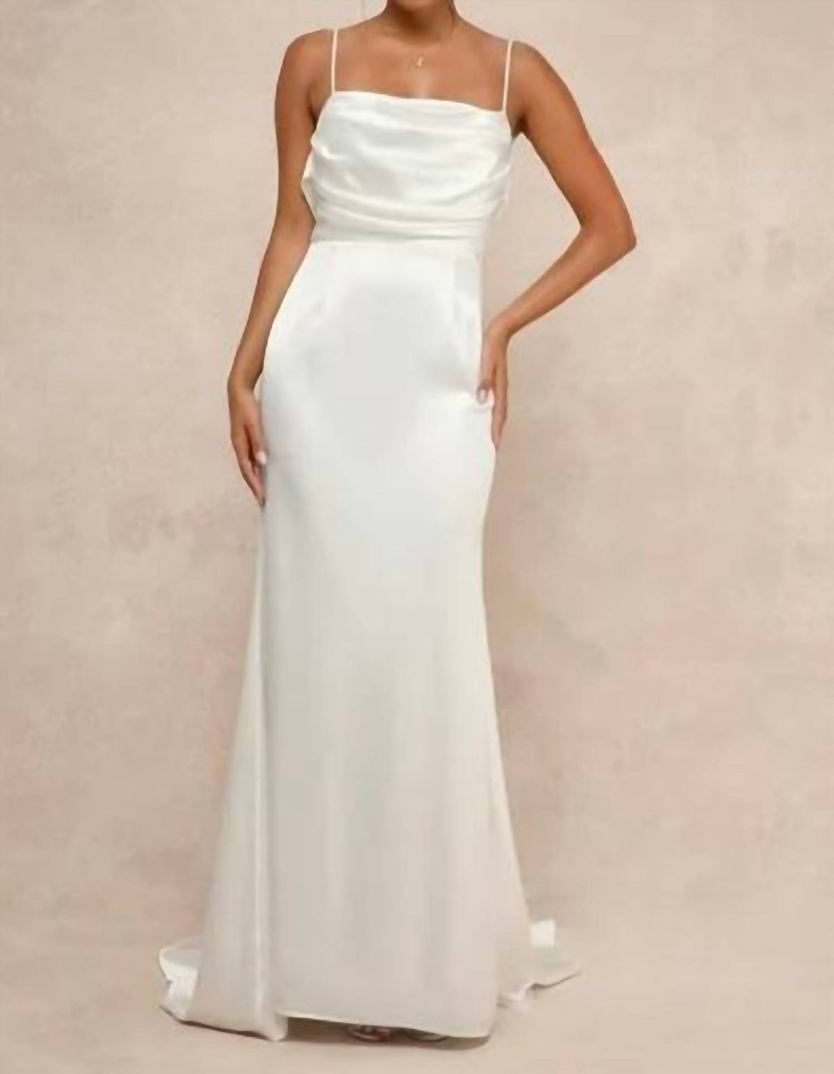 Lulus - Lovely Endearment Satin Sleeveless Backless Maxi Dress
