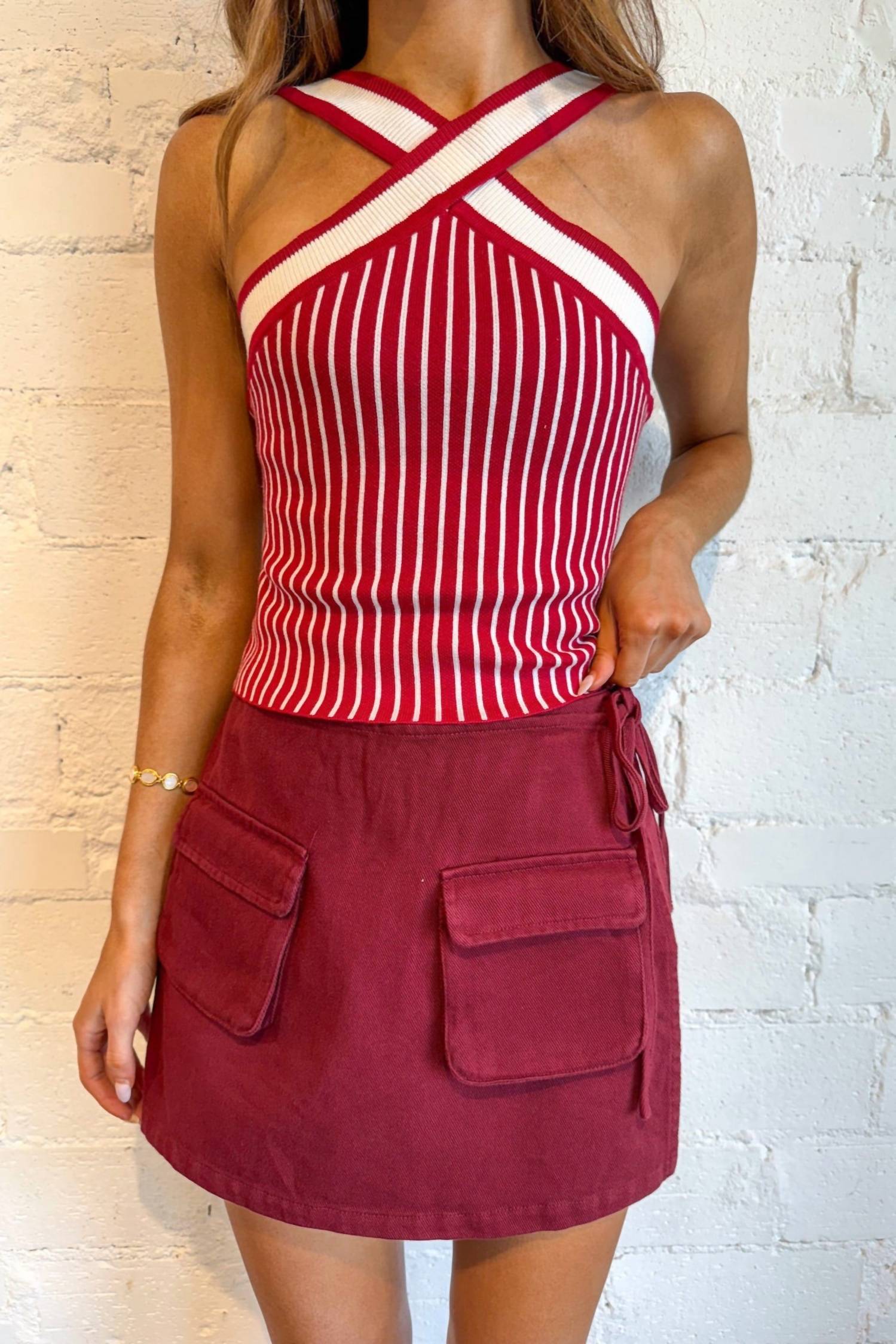 Day + Moon - Denim Wrap Skort
